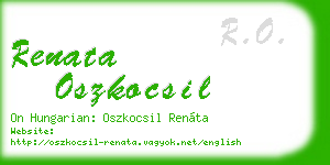 renata oszkocsil business card