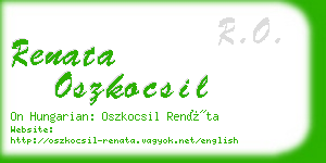 renata oszkocsil business card